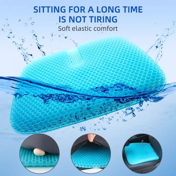 Car Gel Cooling Seat Cushion 3D Honeycomb Cool and Breathable Cool Ice Silk Car Home Office Chair Cushion Car Accessories - Image 6