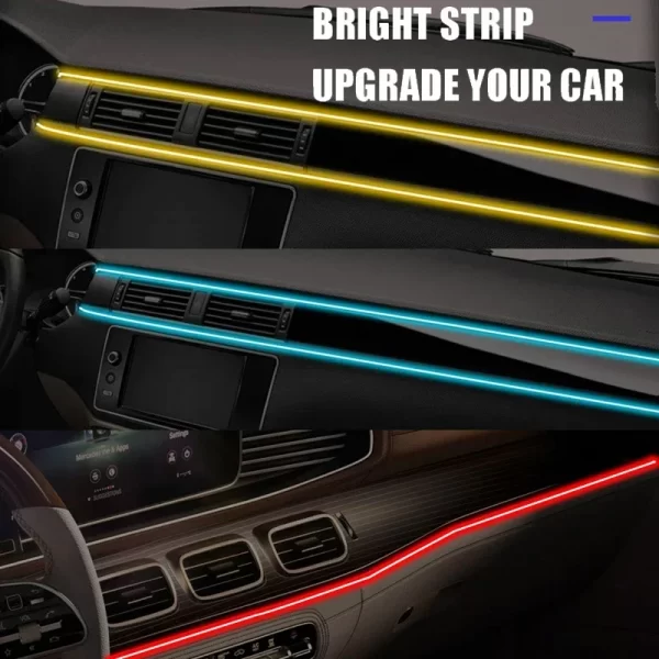 1/2/3/4/5M RGB Car Interior Ambient LED Light Strip Invisible USB Fiber Optic Atmosphere Lamp support APP Control - Image 4